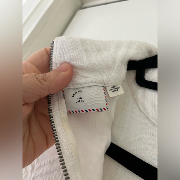 Anthropologie x Postmark White Mock Neck Textured Tank size Large women’s - Picture 6 of 10